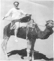 Chuck Arn riding a Camel